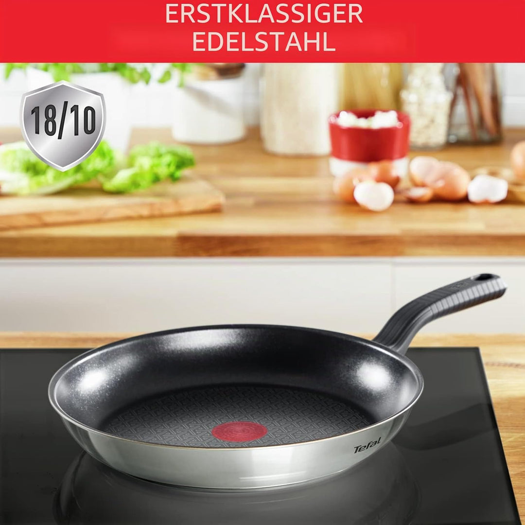 Tefal Comfort Max Bratpfanne 20 cm, Induktion, Antihaftbeschichtung, hochwertiger Edelstahl, Tempera