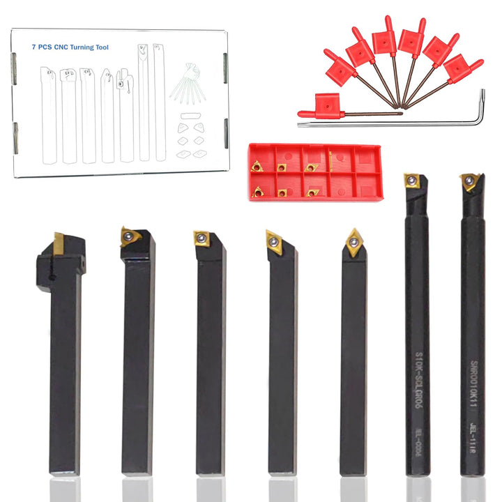 21pcs Drehmaschine Bohrstangen Set CNC Drehmeissel Drehwerkzeuge Schaftdrehmaschine 10mm Drehbank Sc