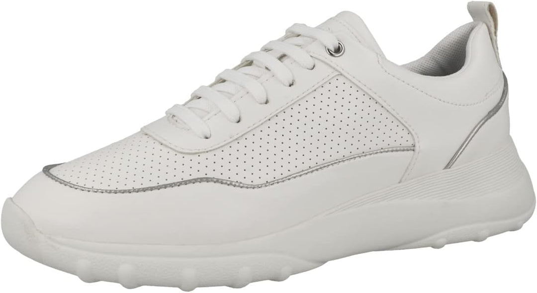 Geox Mädchen D Alleniee Sneaker, 36 EU Off White