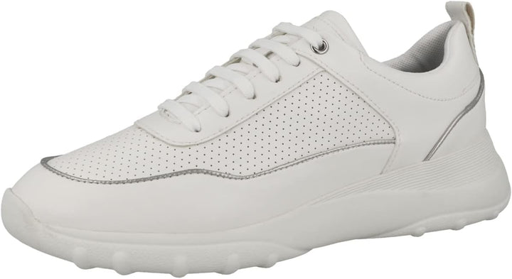 Geox Mädchen D Alleniee Sneaker, 36 EU Off White