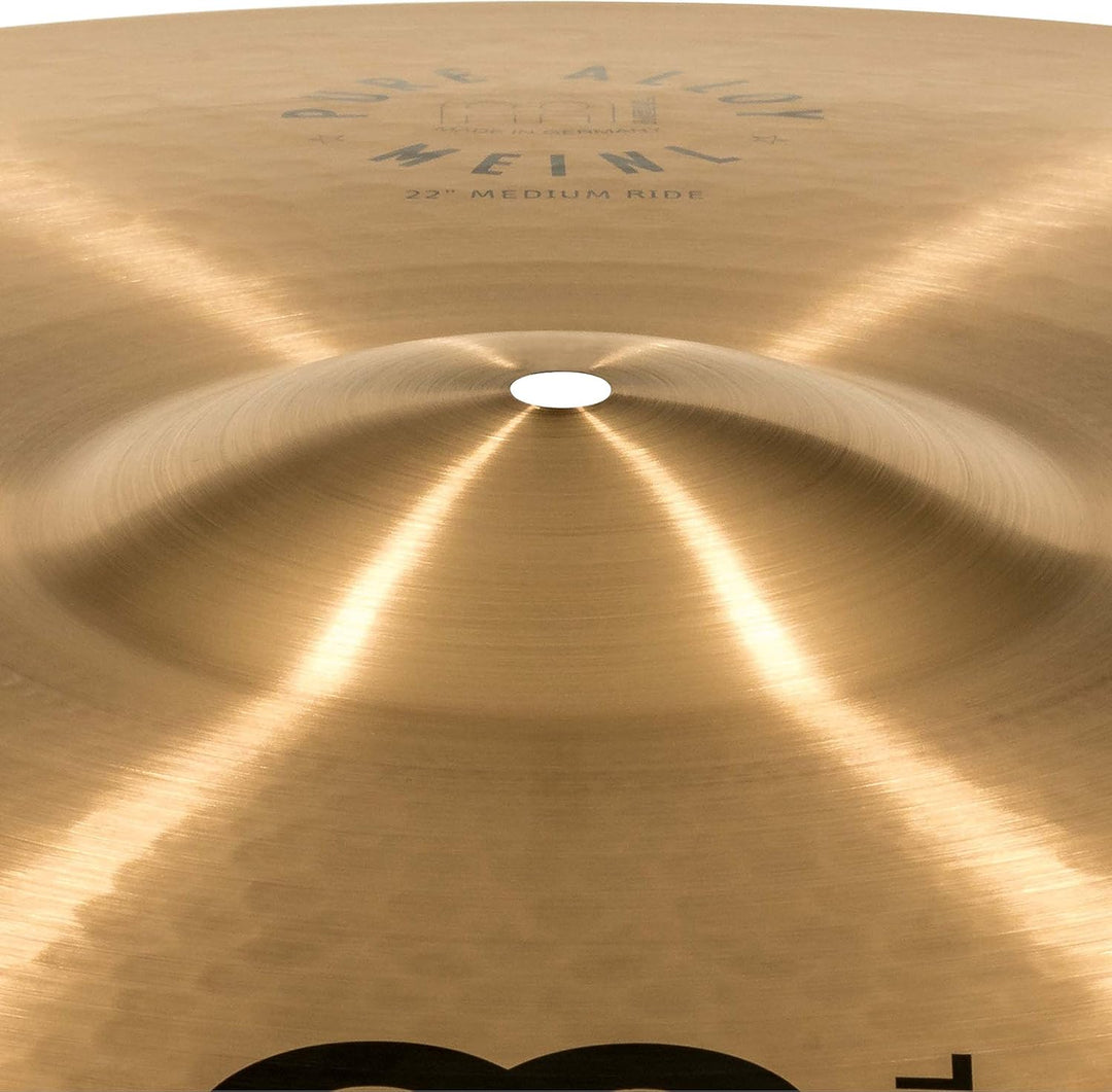 Meinl Cymbals Pure Alloy Ride Medium 22 Zoll (Video) Schlagzeug Becken (55,88cm) Pure Alloy Bronze,