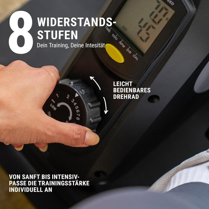 HAMMER Pedaltrainer Set Magnet - standfest, leise &amp; mobil inkl. Anti-Rutsch-Matte &amp; Befestigungsband