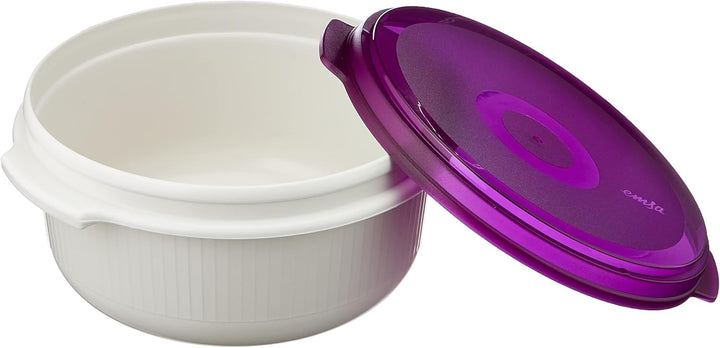 Emsa 508455 Micro Family 3er Pack 0.5 / 1.0 / 1.5 L weiss / brombeer Brombeer 0.5/ 1/ 1.5 L, Brombee