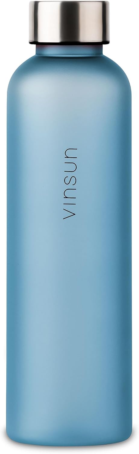VINSUN Trinkflasche - wiederverwendbar, Kohlensäure geeignet, BPA frei, Tritan - Leichte Wasser Flas