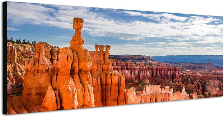 Paul Sinus Art Panoramabild auf Leinwand und Keilrahmen 150x50cm USA Bryce Canyon Nationalpark Wolke