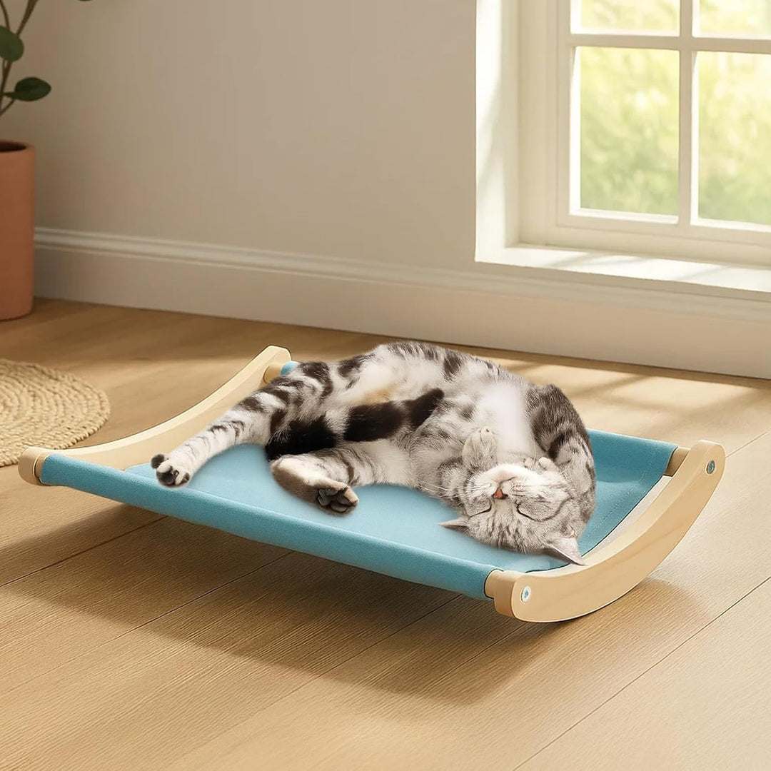 Katzenbett Hängematte Katzenbetten Holz Doppelstock Haustier Katzenmöbel Hängematte für Katzen &amp; Kle