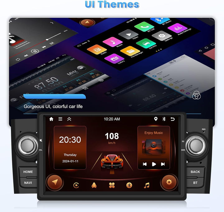Hikity Wireless Carplay Autoradio mit Navi für FIAT Punto 2005-2009 Linea 2007-2011 Android13 7Zoll