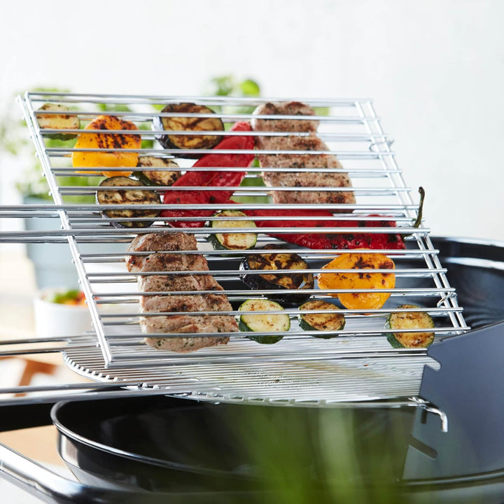 barbecook Klappbares Grillgitter aus verchromtem Edelstahl mit hochwertigem Griff aus nachhaltigem H