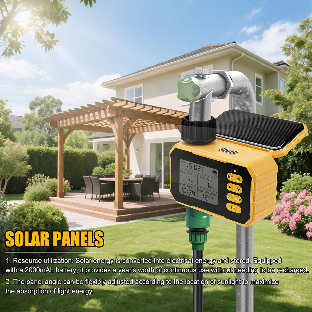 Solar Bewässerungscomputer, Automatischer Solar-Einkanal-Bewässerungsregler, Typ C Port Automatisch