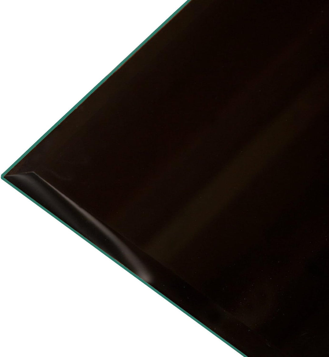Euro Tische Glasplatte für Kaminofen und Tischplatte in 90x60cm Facettenschliff, Schutzplatte mit 6m