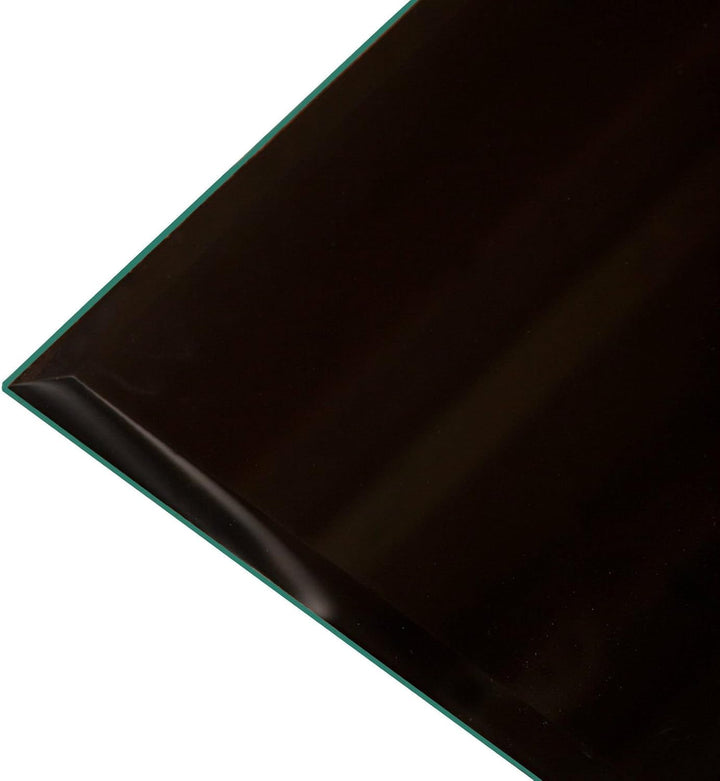Euro Tische Glasplatte für Kaminofen und Tischplatte in 90x60cm Facettenschliff, Schutzplatte mit 6m