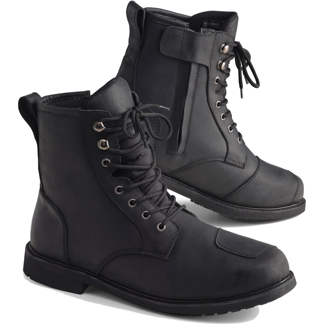 Modeka Wolter II Leder Motorrad Stiefel Schwarz wasserdicht 46 EU, 46 EU