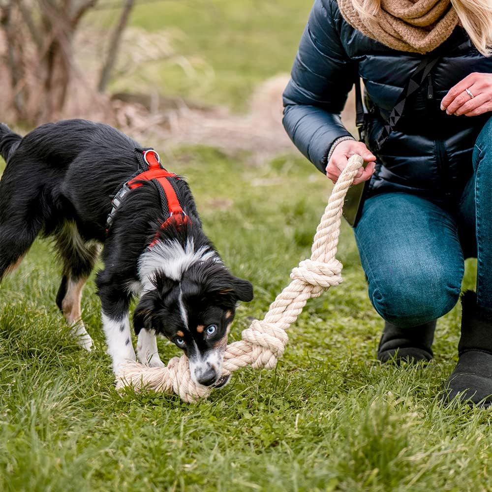 Nobby Rope Toy, Spielseil doppelt Sisal-Cotton-Mix, Natur 60 cm, 600 g, 3 Knoten, 1 Stück