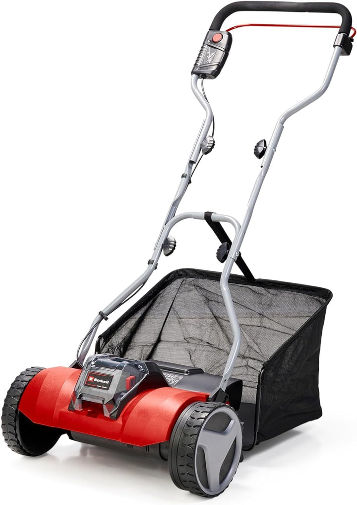 Einhell Akku-Rasenmäher GE-HM 18/38 Li - Solo Power X-Change (Li-ion, 18V, kugelgelagerte Mähspindel