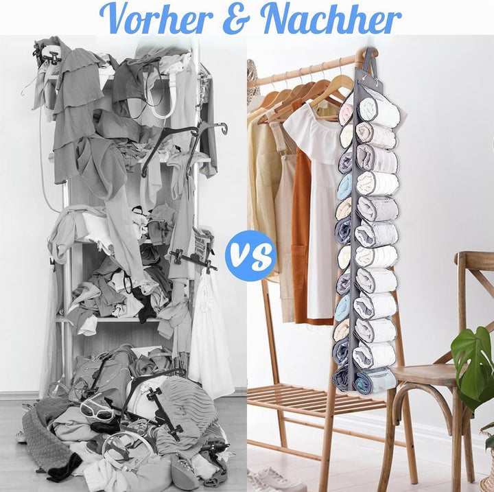 Fahibin Hängender Yoga Aufbewahrungs Organizer, Faltbarer Oxford Stoff Schrank Organizer,Leggings Hä