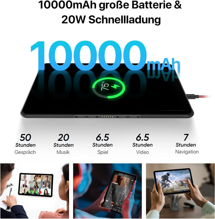 UMIDIGI 2024 Android 13 Tablet 11 Zoll,Active T1 Leichtes Rugged Tablet Wasserdicht,16GB+128GB(TF 1T