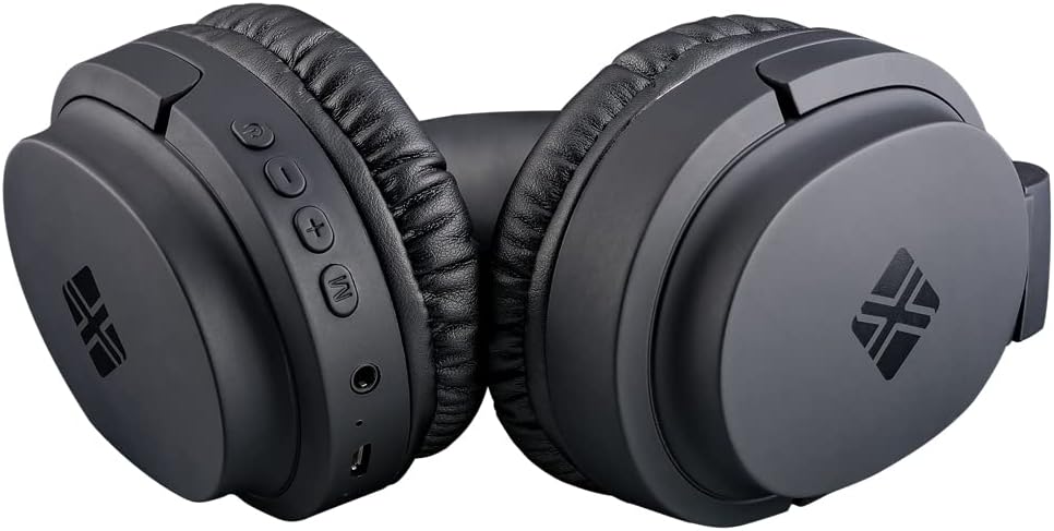 NEXT X4 - Kabellose BT-Kopfhörer mit integriertem SD-Karten-Player und FM-Radio-Funktion, schwarz