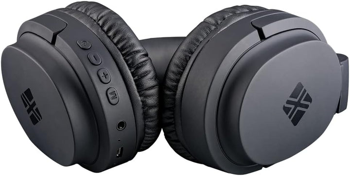 NEXT X4 - Kabellose BT-Kopfhörer mit integriertem SD-Karten-Player und FM-Radio-Funktion, schwarz