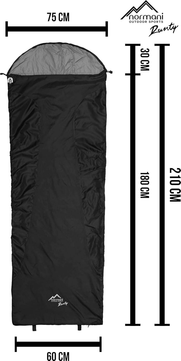 normani Ultralight Schlafsack Runty KOMPAKTE GRÖssE! 3D Mikrofaser Microtech Füllung, wasserdichter