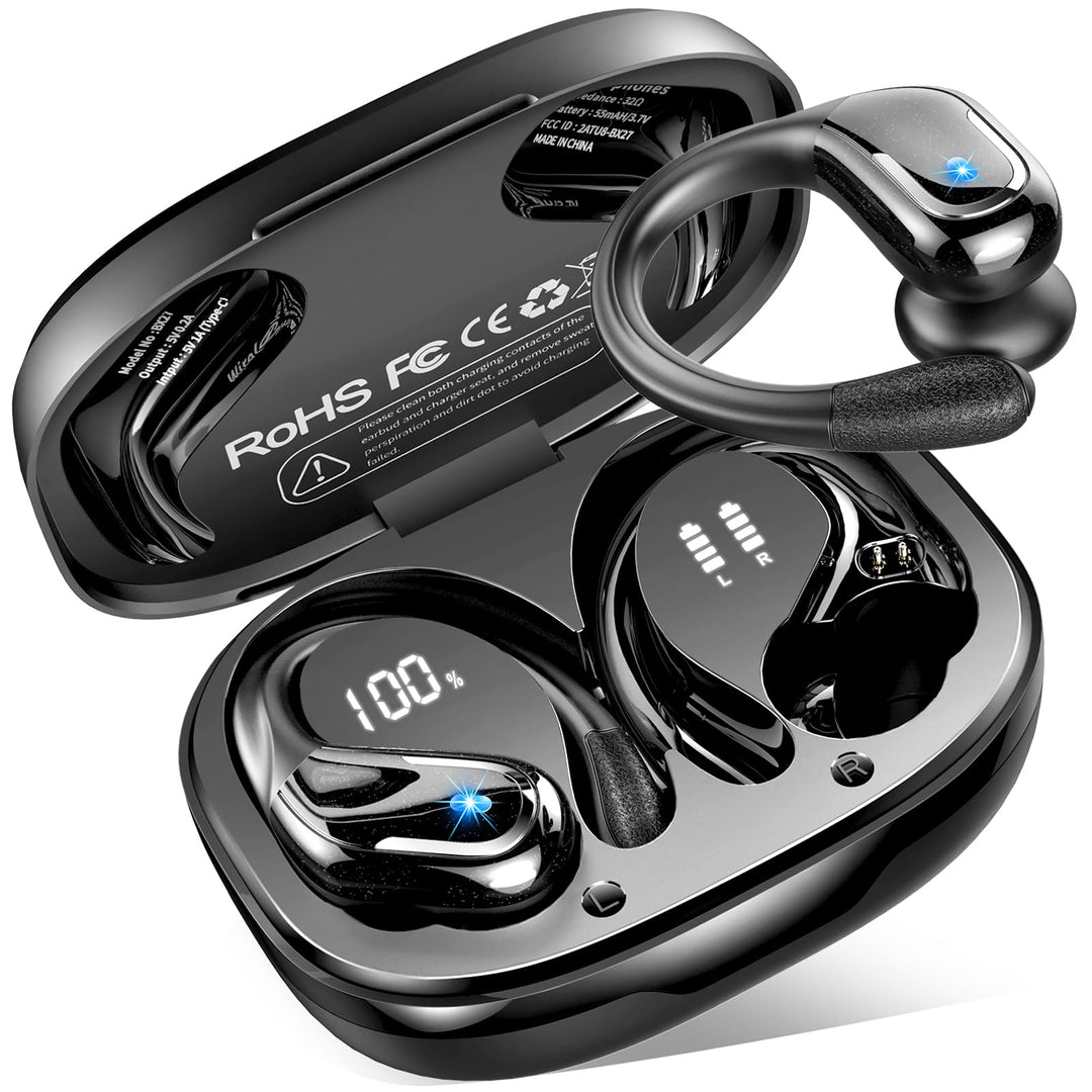 2026 Bluetooth Kopfhörer Sport mit APP, 75Std Kopfhörer Kabellos Bluetooth 5.4, Tiefer Bass Hi-Fi St