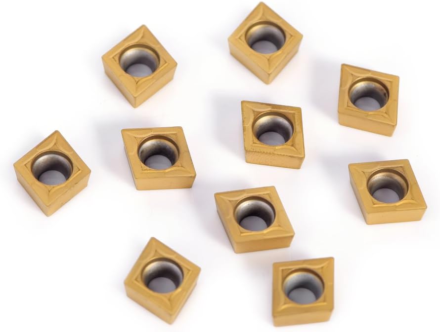 Walfront 10 Stück CCMT09t304 CCMT32.5 Wendeschneidplatten CNC Hartmetall Einsätze mit Box Hartmetall