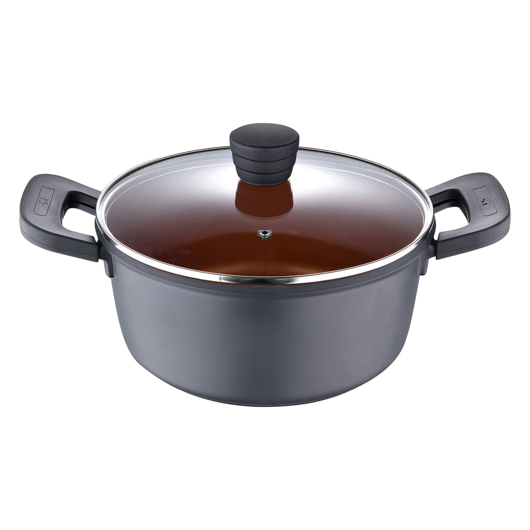 SAN IGNACIO SG-6610 CACEROLA 24X11.5CM C/TAPA ALUMINIO FUNDIDO IND BRONZE SG Töpfe