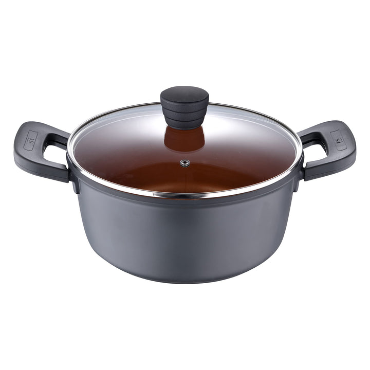 SAN IGNACIO SG-6610 CACEROLA 24X11.5CM C/TAPA ALUMINIO FUNDIDO IND BRONZE SG Töpfe