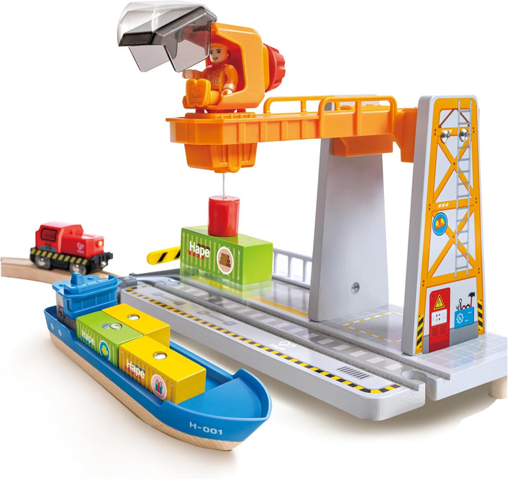 Hape Bahn- und Seefracht Set, Eisenbahn für Kinder, ab 3 Jahren