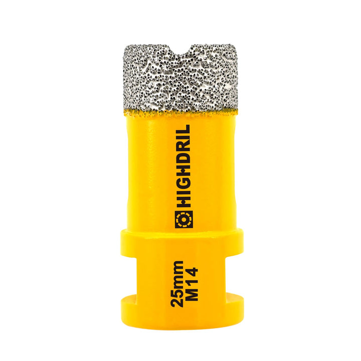 HIGHDRIL Diamant Bohrkrone - 25mm Lochsäge Fliesen M14 Gewinde für Porzellan Fliese Keramik Granit M