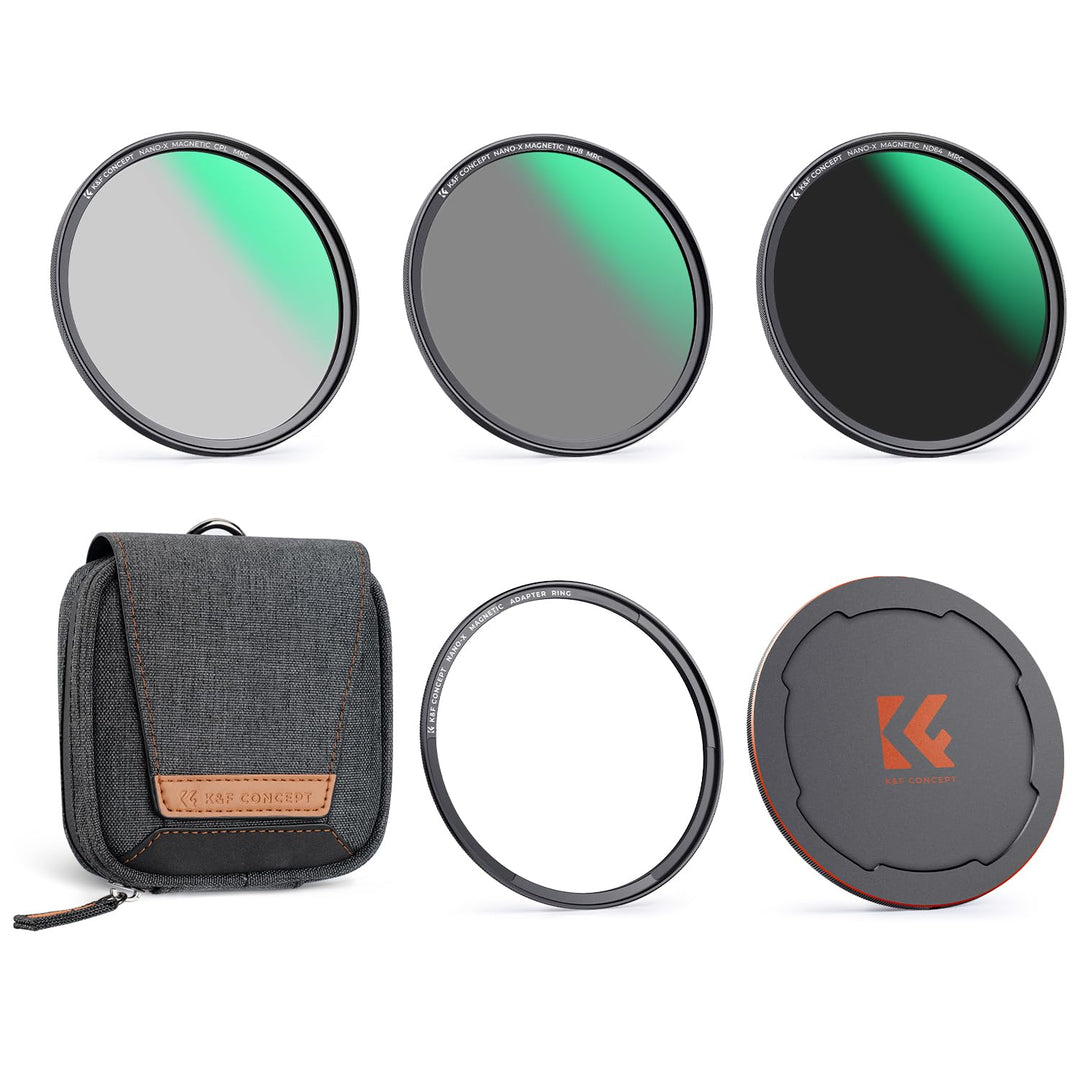 K&F Concept Magnetic Filter Set Nano X-Serie 55mm Magnetisches Schnellwechsel System Quick Swap Syst