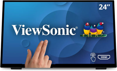 Viewsonic TD2465 59,6 cm (24 Zoll) Touch Monitor (Full-HD, HDMI, USB, 10 Punkt Multitouch, integrier