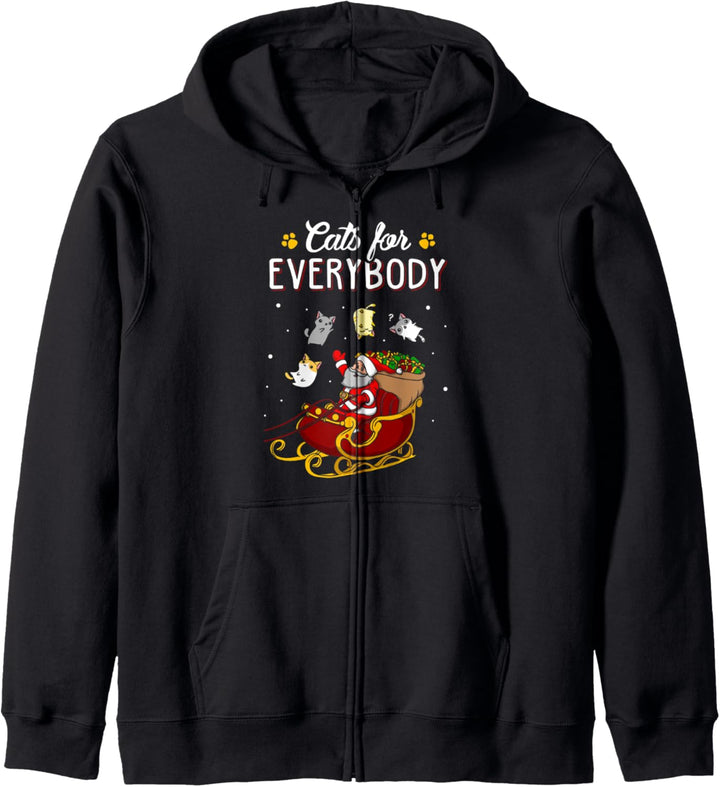 Cats For Everybody Funny Ugly Christmas Cute Cat Lover Kapuzenjacke