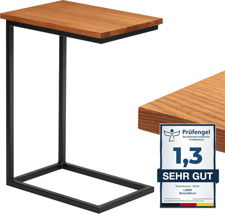 LAMO Manufaktur Beistelltisch | Laptoptisch | Sofatisch | mobiler Kaffeetisch | Nachttisch | 45x30x6
