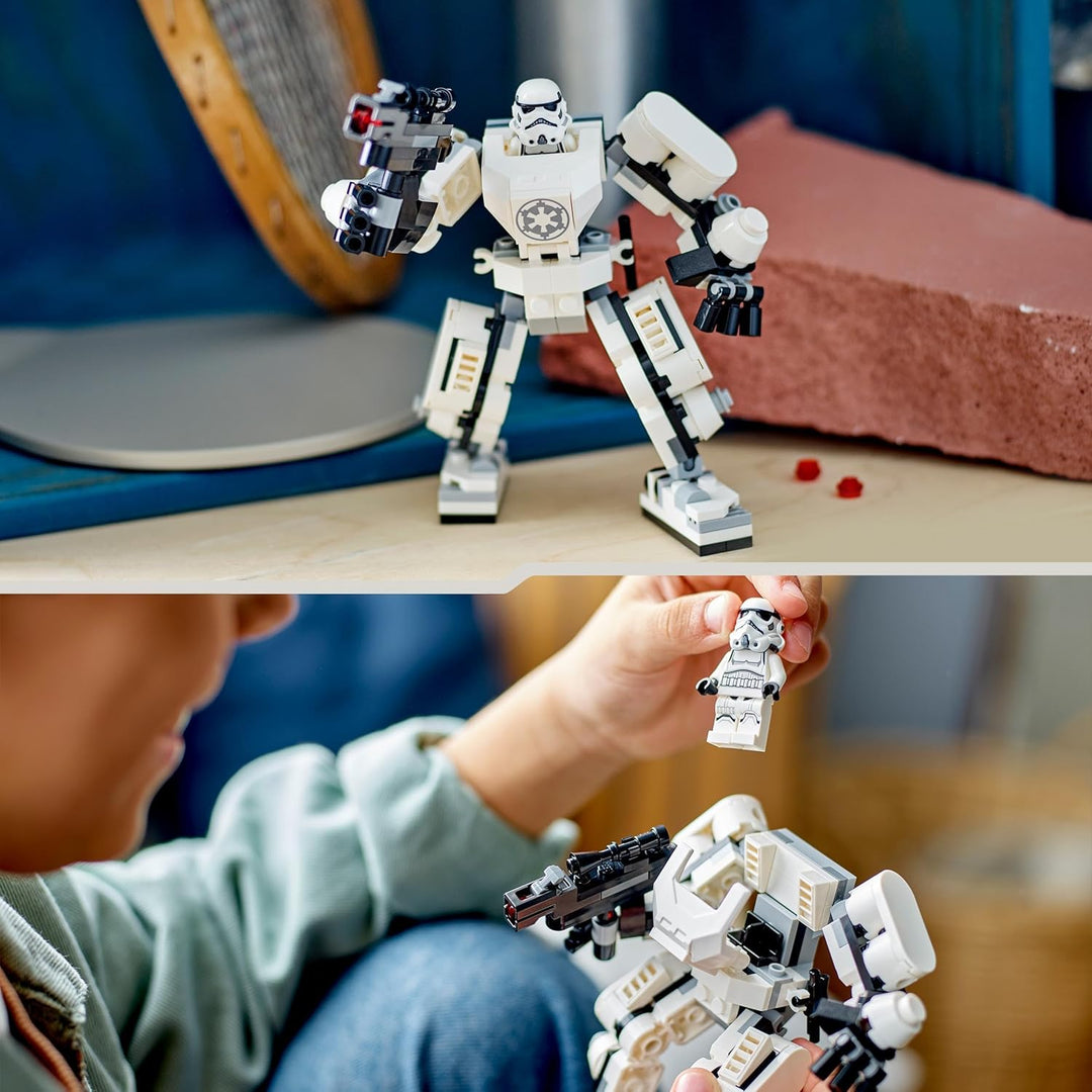 LEGO 75370 Star Wars Sturmtruppler Mech Set, Baubares Actionfigur-Modell mit Gelenkteilen, Minifigur