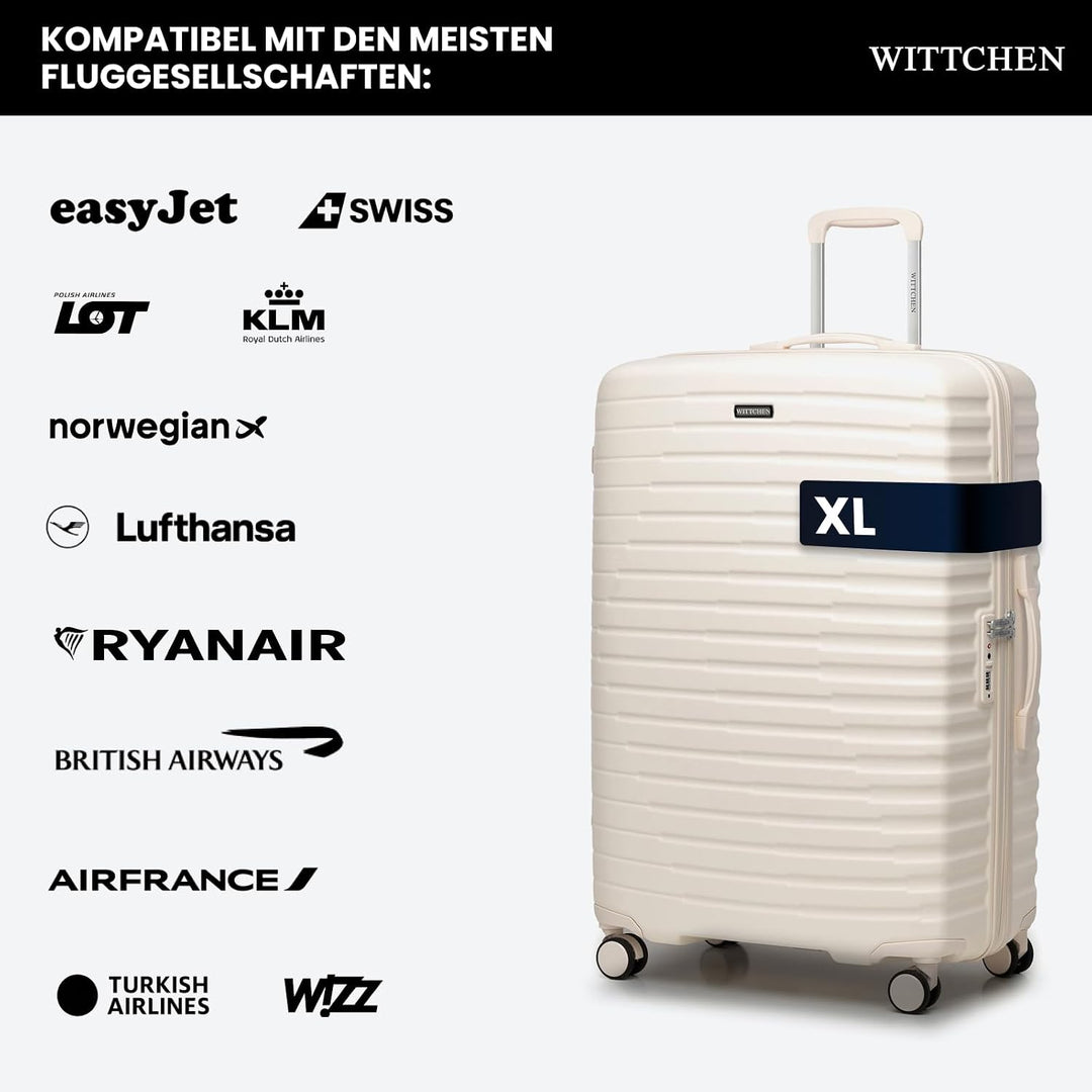 WITTCHEN Motion Line Grosser Koffer leichtes Reisegepäck Hartschale Polycarbonat TSA-Schloss Telesko