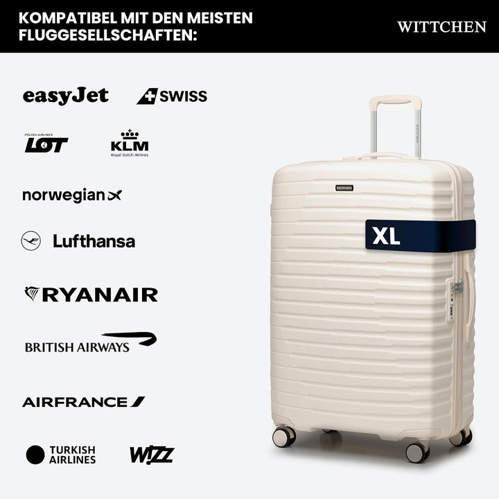 WITTCHEN Motion Line Grosser Koffer leichtes Reisegepäck Hartschale Polycarbonat TSA-Schloss Telesko