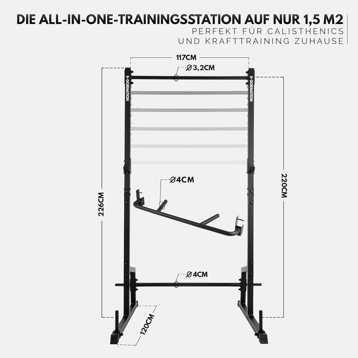 GORNATION Pull Up Station, Klimmzugstange freistehende, Freistehender Power Tower, Klimmzugstation,