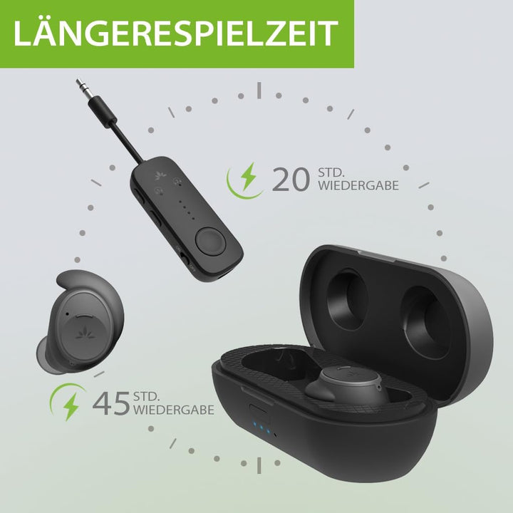 Avantree Sky Ace - Kabellos Kopfhörer Flugzeug mit Adapter Set, Bluetooth 5.3, Qualcomm aptX-Adaptiv
