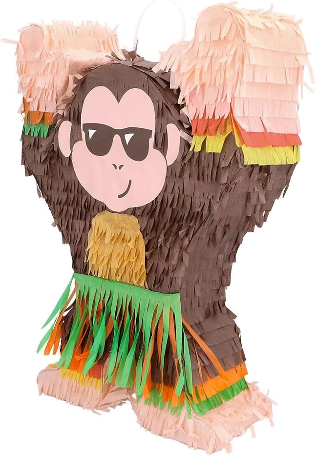 Boland 30969 - Pinata Affe, 39,5 x 10 x 27,5 cm, Hängedeko, Dekoration für Geburtstag, Mottoparty un