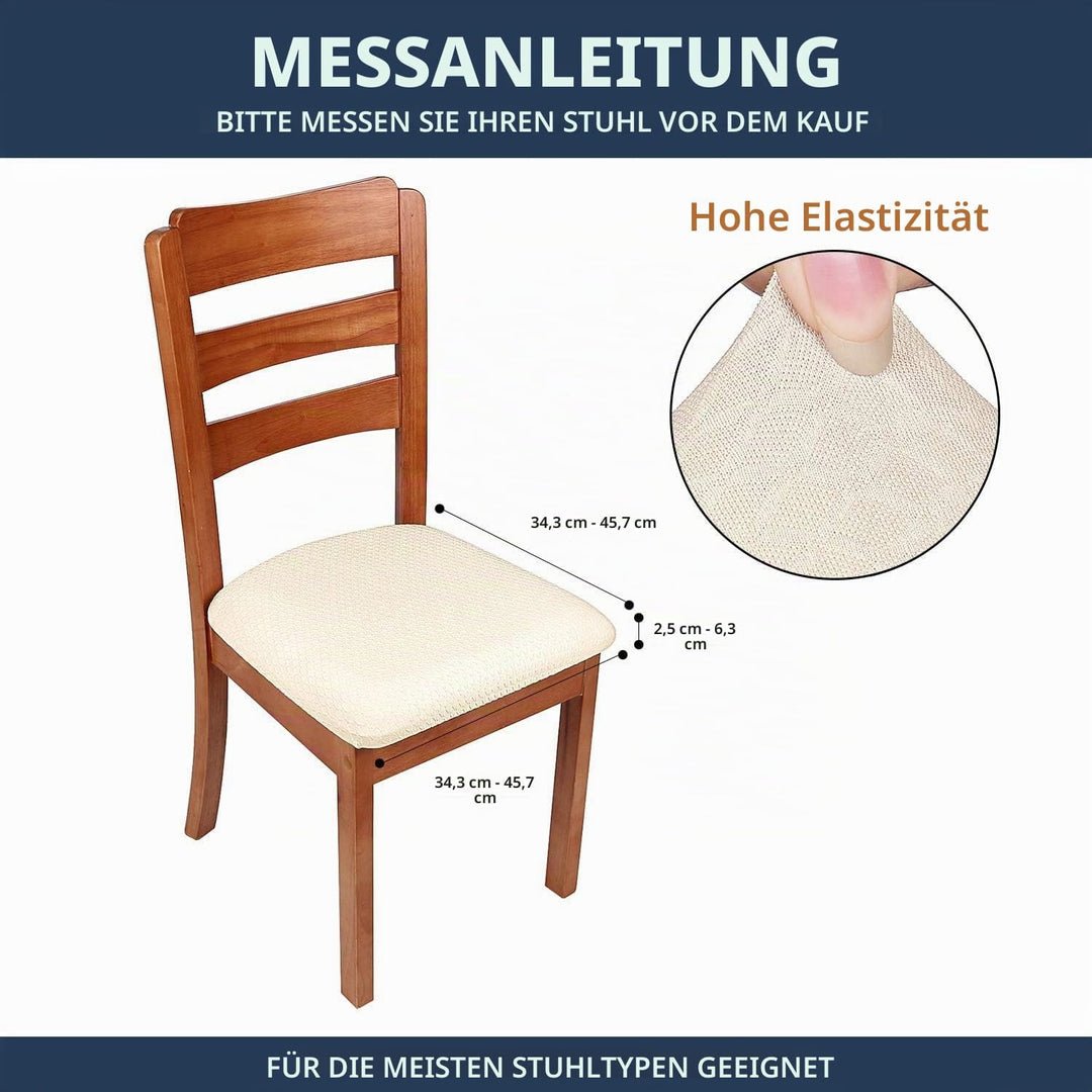Homaxy Stretch Spandex Jacquard Esszimmerstuhl Sitzbezüge, herausnehmbarer waschbarer Anti-Staub Ess