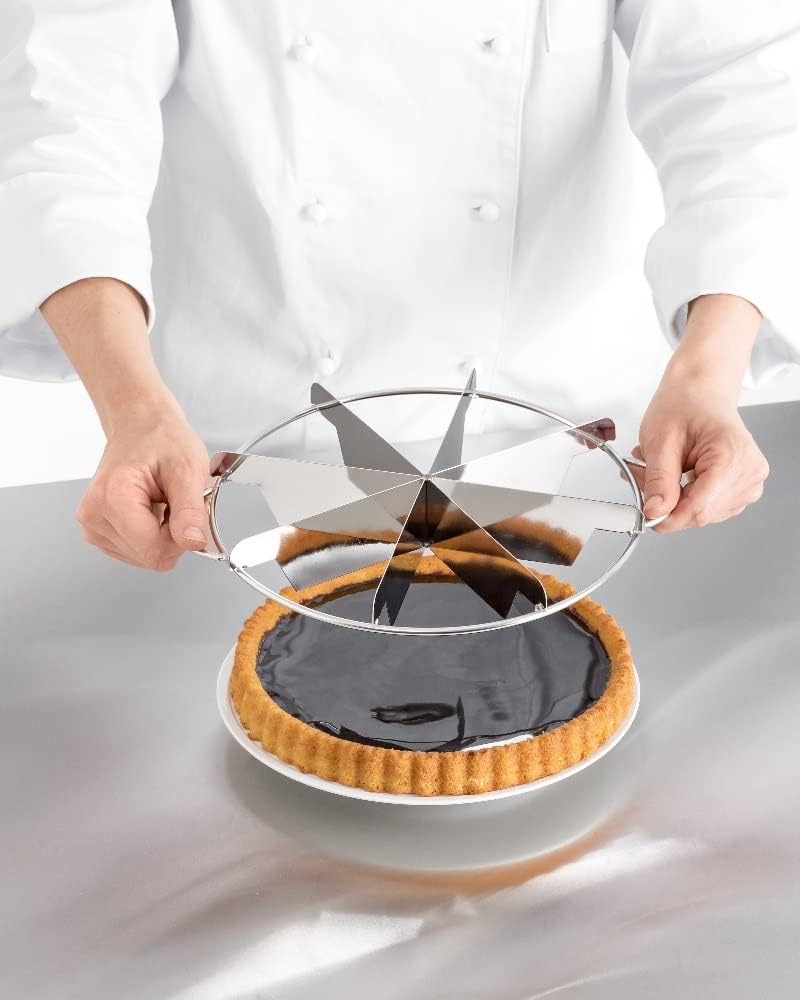 Tortenteiler | Rund | Edelstahl |Kuchenteiler | Kuchen Slicer Tortenteiler | Kunststoff Tortenteiler