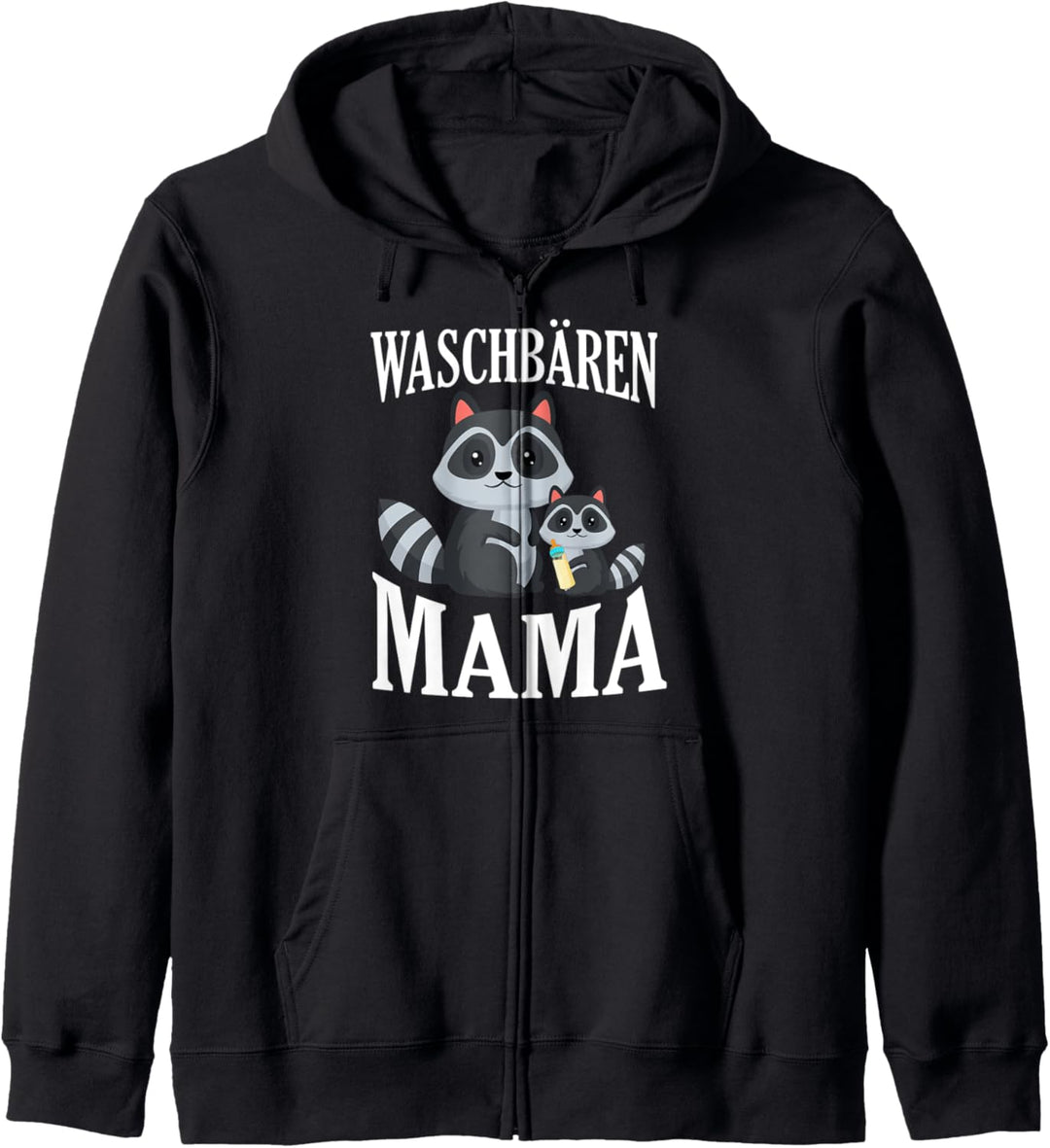 Waschbär Mama Mutter Muttertag Kapuzenjacke