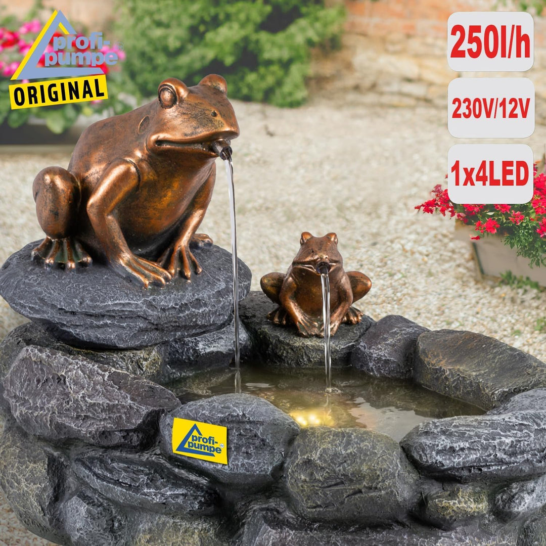 Gartenbrunnen Brunnen Zierbrunnen Zimmerbrunnen Springbrunnen Brunnen Teich-König mit LED-Licht 230V