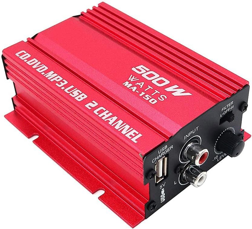 MA150 12V Mini 2CH HiFi-Stereo-Auto-Leistungsverstärker MP3-Audio-Lautsprecher mit USB