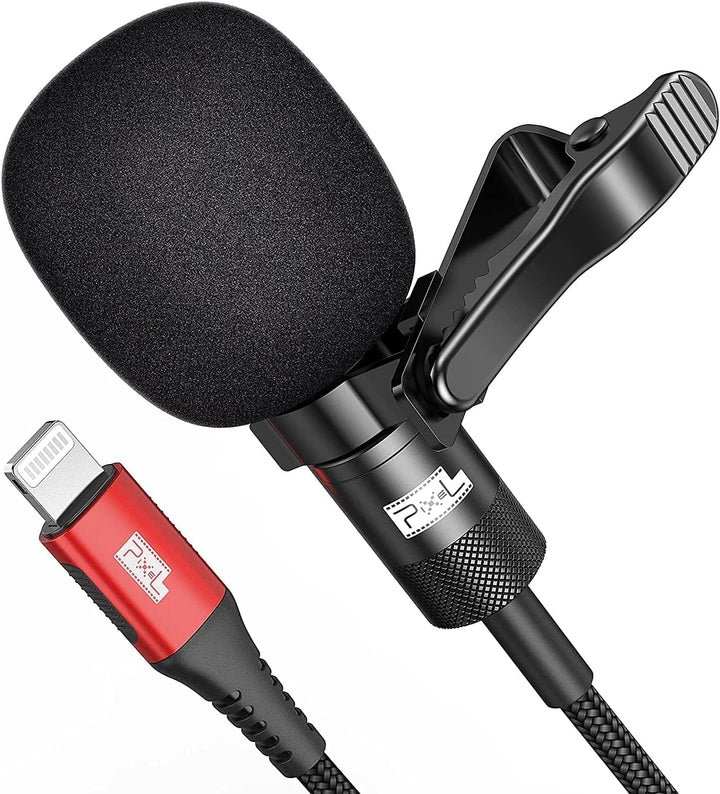 Pixel Lavalier Mikrofon Kompatibel mit iPhone/IPad (Apple MFi-Zertifiziert) für Videoaufnahmen Lives