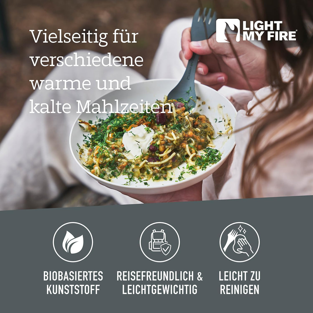 Light my Fire Spork Original Göffel 4er/10er Pack – 3-in-1 Campingbesteck – Löffel, Gabel, Messer Re