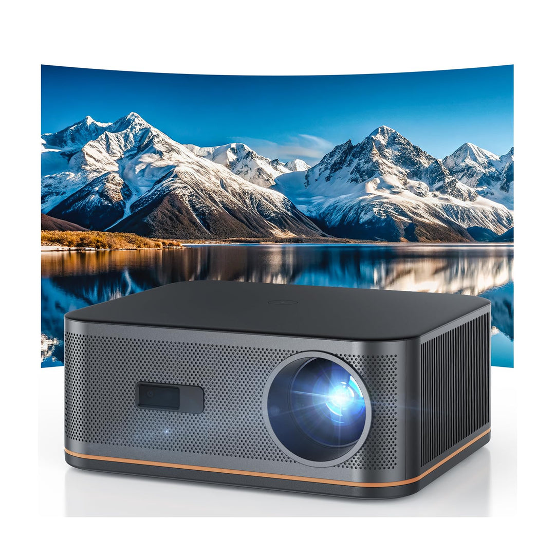 Tageslicht Beamer 4K [1500ANSI/KI-Autofokus/Trapezkorrektur] 38000 Lumen Full HD Beamer mit WiFi 6 B