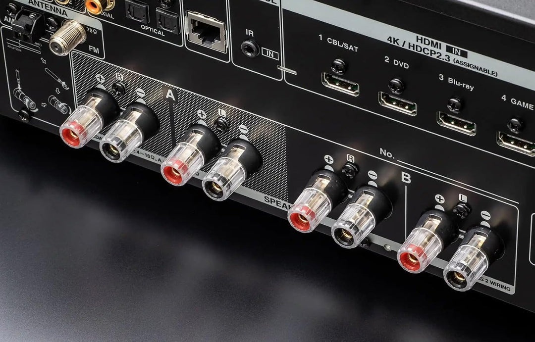 Denon DRA-800H Stereo Receiver und Verstärker, Alexa Kompatibel, 5 HDMI Eingänge, Phono-Eingang, Blu