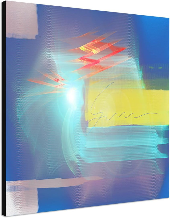 Paul Sinus Art Modernes Wandbild Abstrakt012_60x60cm Abstrakte Kunst Kunstdruck auf Leinwand Zeitlos