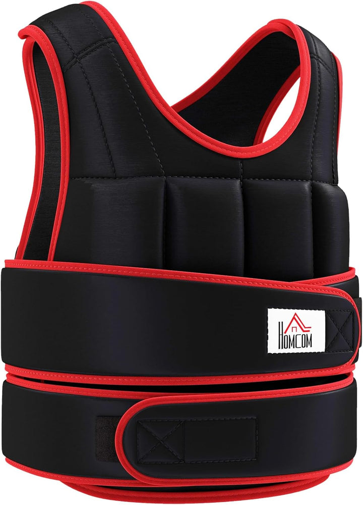 HOMCOM 20 kg Trainingsweste Gewichtsweste mit doppelten Gurten verstellbar Krafttraining Fitness Oxf